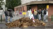 Des agriculteurs en colère déversent du fumier dans le centre-ville de Lille