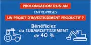 Le suramortissement reconduit jusqu’en avril 2017