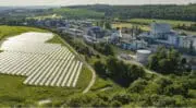 Inauguration de la plus grande centrale solaire thermique de France qui alimentera en chaleur le site laitier de Verdun pour les 25 prochaines années