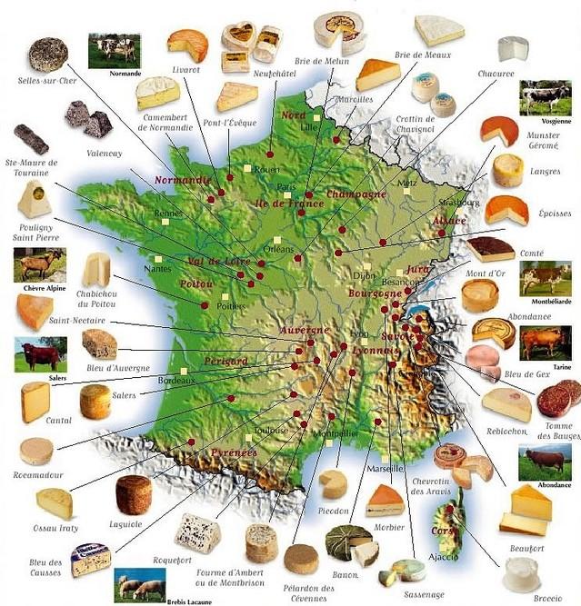 carte de france des fromages