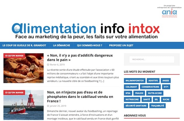 Contre la désinformation, l’ANIA lance son site « Alimentation Info Intox »