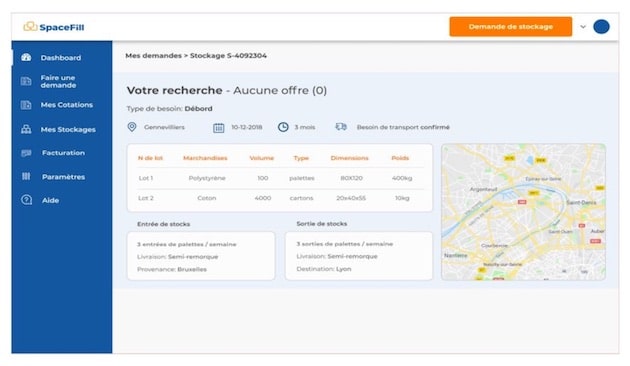 Logistique et digitalisation : La startup SpaceFil lève 1M€ pour développer le plus grand réseau flexible d’entreposage en Europe