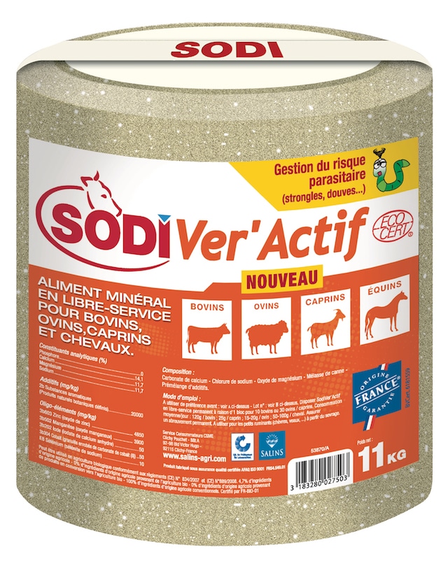 Élevage : SodiVer’Actif, un nouveau bloc à lécher contribuant à la gestion du risque parasitaire interne