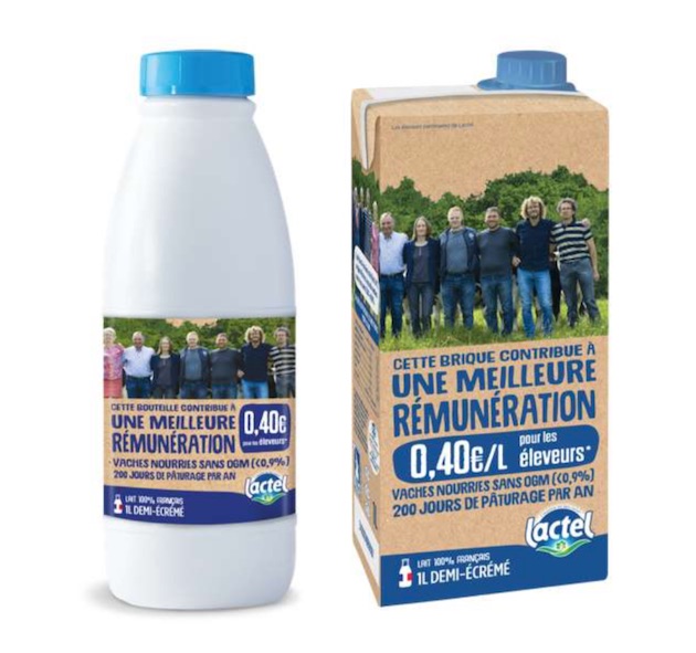 Emballage : Des éleveurs sur les briques et bouteilles de lait
