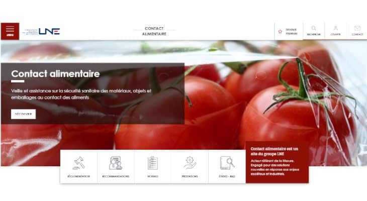 Contact alimentaire : un nouveau site pour tout savoir sur la réglementation