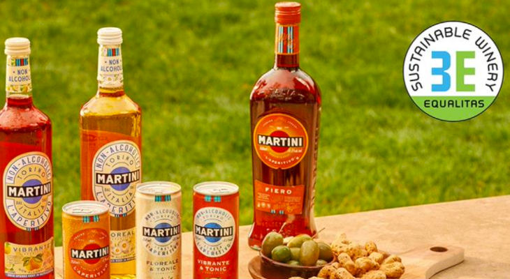 100% des fournisseurs de moût de raisin de l’ensemble du portefeuille Martini certifiés durables