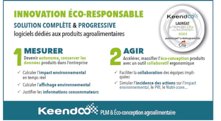Impact environnemental et éco-conception : Keendoo propose aux IAA une solution logicielle innovante