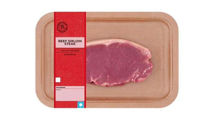 Sainsbury’s retire le plastique de sa gamme de steaks, les remplaçant par une alternative en carton