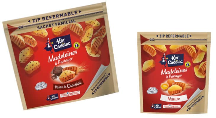 Ker Cadelac emballe ses madeleines à partager en sachet zippé et